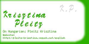 krisztina pleitz business card